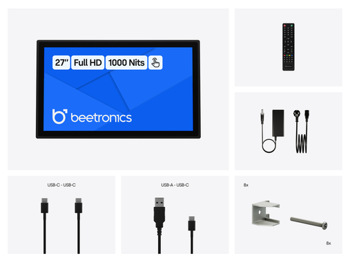 Touchscreen 27 Pollici Metallo (Alta Luminosità)