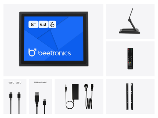 Touchscreen 8 Pollici Metallo (4:3)