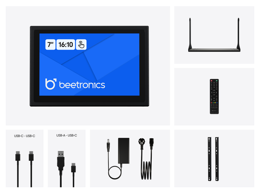 Touchscreen 7 pollici metallo