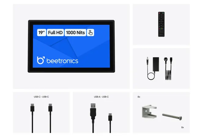 Touchscreen 19 Pollici Metallo (Alta Luminosità)