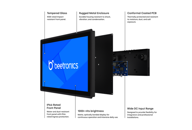 Touchscreen 17 Pollici Metallo (Alta Luminosità)