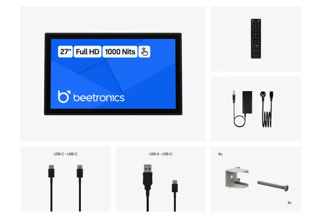 Touchscreen 27 Pollici Metallo (Alta Luminosità)