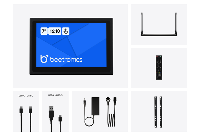 Touchscreen 7 pollici metallo