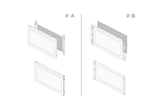 Touchscreen 7 pollici metallo
